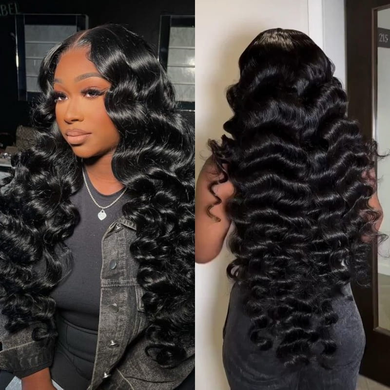 OhMyPretty Loose Deep 13x4 Lace Front Wig with Pre-plucked Edges
