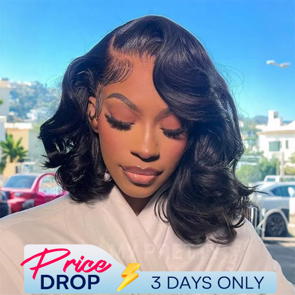 OhMyPretty Body Wave M-Cap 9x6 Wear Go Glueless Wig Short Bob Wig Mini Knots