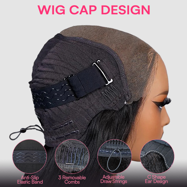 OhMyPretty Wear Go Glueless 9x6 Lace Kinky Curly Wig M Cap Pre Cut Lace with Natural Hairline Mini Knots