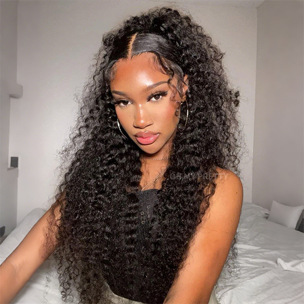 Luxury Wear Go 13x6 Water Wave Glueless Wig HD Lace Front Wig Real Ear To Ear With Invisi Draw-string Wig