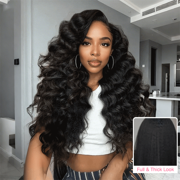 OhMyPretty Wear Go Glueless 9x6 Lace Kinky Straight Wig M Cap Pre Cut Lace with Natural Hairline Mini Knots
