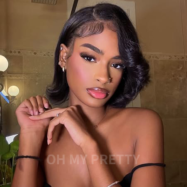 Chic Style Wear Go Blow Out Straight Bob 7x5 HD Lace Glueless Wig Pre-Bleached Tiny Knots