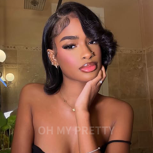 Chic Style Wear Go Blow Out Straight Bob 7x5 HD Lace Glueless Wig Pre-Bleached Tiny Knots