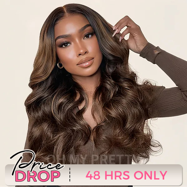 New In Balayage Highlight Body Wave 9x6 Tpart Lace Wear Go Glueless Wig Human Hair Wig Pre Bleached