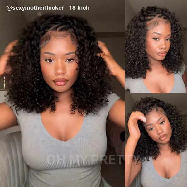 OhMyPretty 18 inch water wave half wig