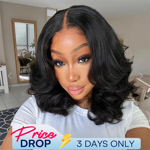 OhMyPretty Wear Go Body Wave Bob 7x5 Lace Wig Glueless Short Wig 100% Human Hair Beginner Friendly