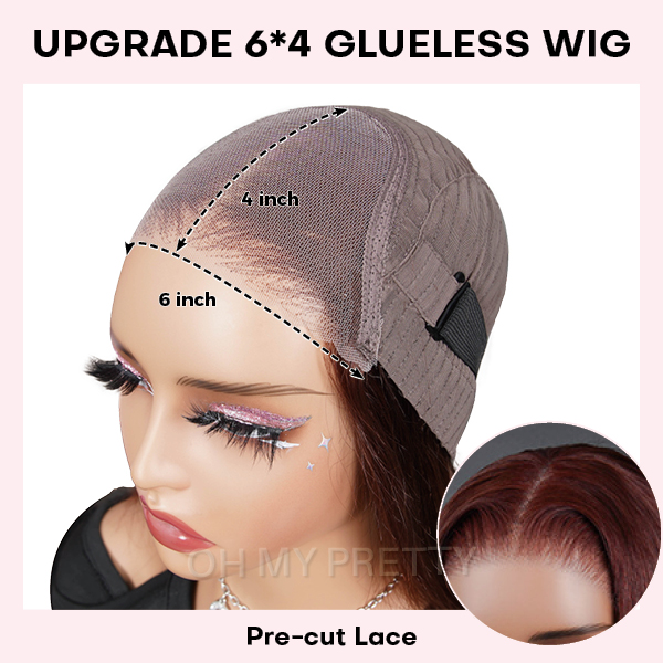 Flash Sale | Glueless Reddish Brown Color Body Wave Wear Go 6x4 HD Lace Wig With Pre-plucked Edges