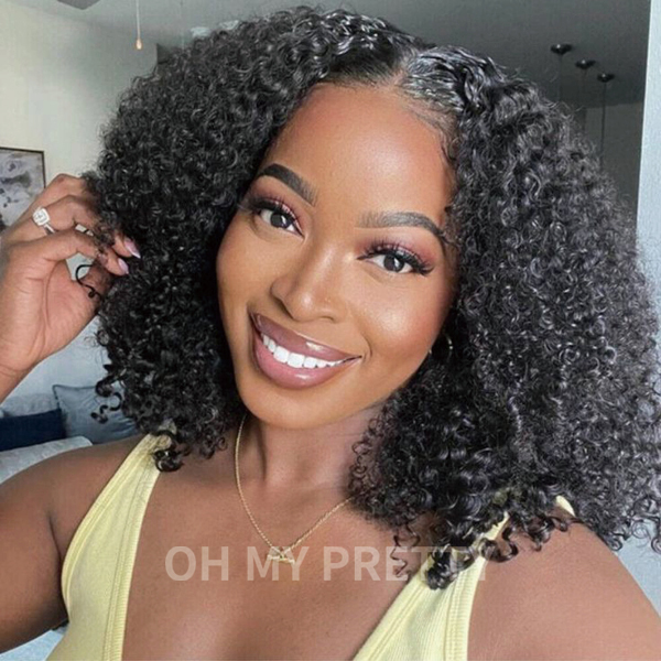 250 density afro curly v part wig 
