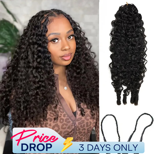 Burmese Curly Crochet Human Hair for Natural Boho Braids Miracle Knots Ready Time-Saving Pre-Separated Tangle Free