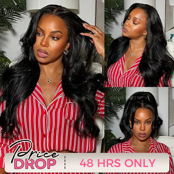 Luxury Wear Go 13x6 Kinky Straight Layered Cut Glueless Wig Lace Front Wig With Invisi Draw-string 250% Density