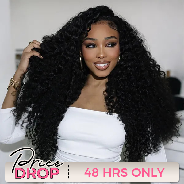 Luxury Wear Go 13x6 Burmese Curly Glueless Wig HD Lace Front Wig Real Ear To Ear With Invisi Draw-string Wig