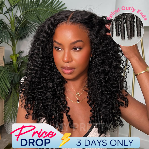 Voluminous & Bouncy Burmese Curly  M-Cap 9x6 Draw-strings Wear Go Wig Bleached Knots Glueless Wig