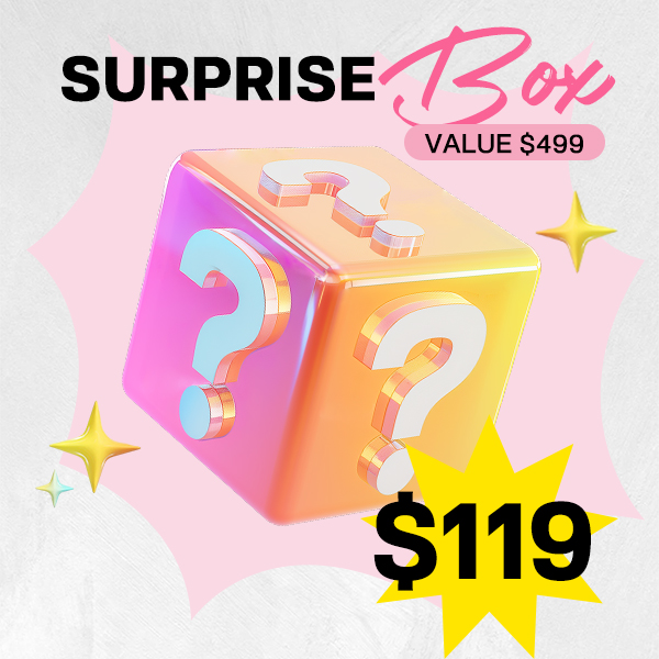 OMpretty $119 Surprise Box - Hot Lace Wigs include 22"-24" Natual Black 13x4 or 13x6 Lace Frontal Wig VALUE $499