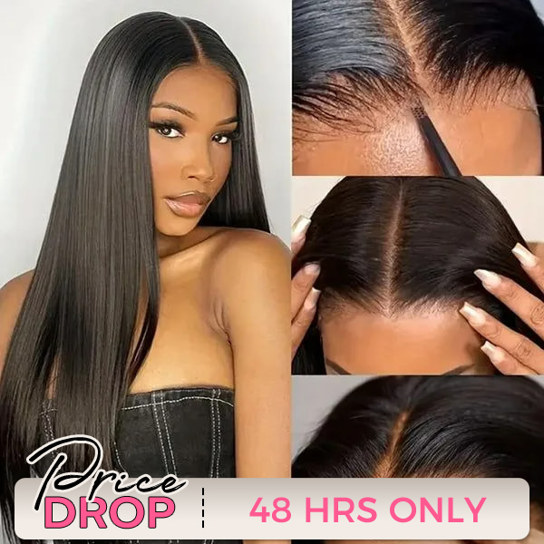OhMyPretty Glueless Straight And Body Wave Wear Go 7x5 Lace Wig With Pre-Plucked Natual Hairline Pre-Cut Lace Tiny Knots