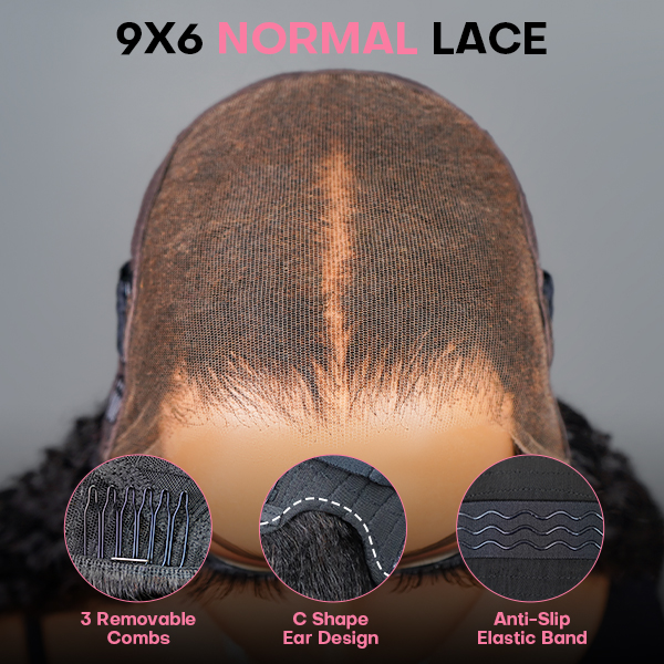 Voluminous & Bouncy Burmese Curly  M-Cap 9x6 Draw-strings Wear Go Wig Bleached Knots Glueless Wig