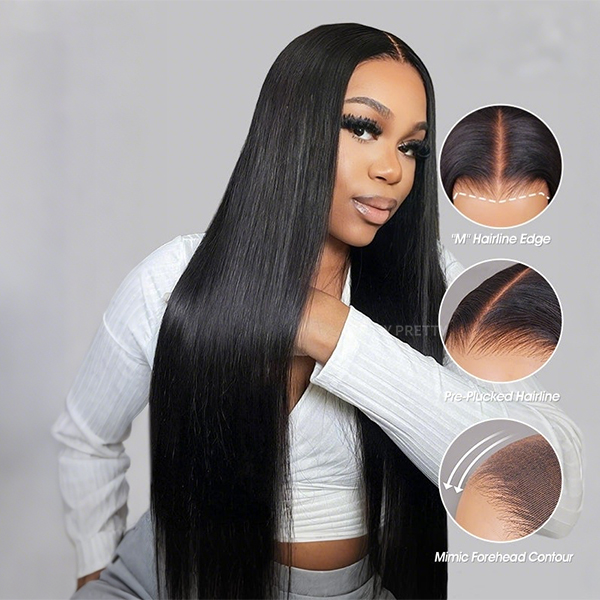 $159 Get 2 Wigs | Glueless Straight Wear Go 7x5 HD Lace Wig With Pre-Plucked Natual Hairline Pre-Cut Lace Tiny Knots With Draw-strings