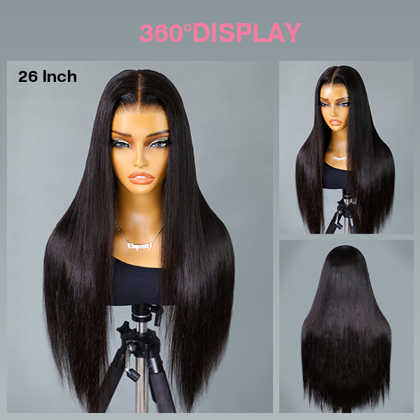 Wear Go 13x6 Silky Straight Glueless Wig HD Lace Front Wig With Invisi Draw-strings