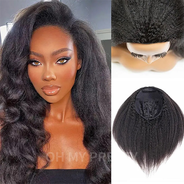 kinky straight half wig full volume