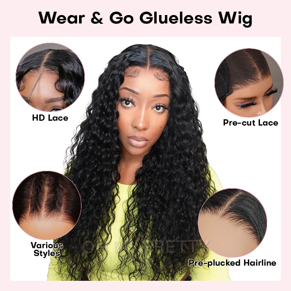 Flash Sale | Glueless Deep Wave Wear Go 6x4 HD Lace Wig With Pre-plucked Edges