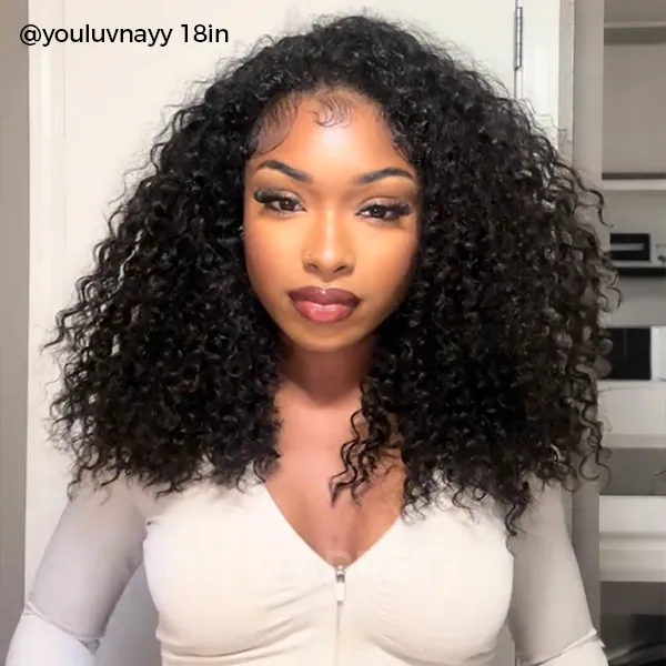 18 inch water wave 3 in 1 half wig
