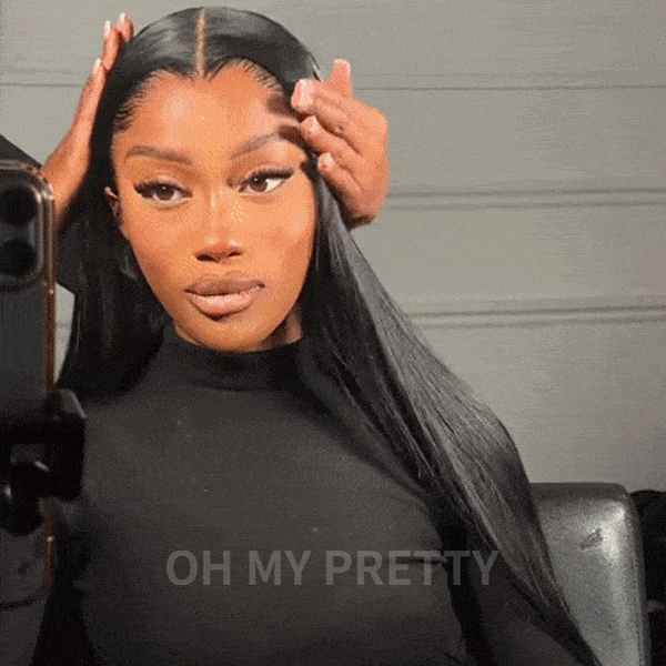 OhMyPretty Straight 13x4 Lace Front Wig with Pre-plucked Edges