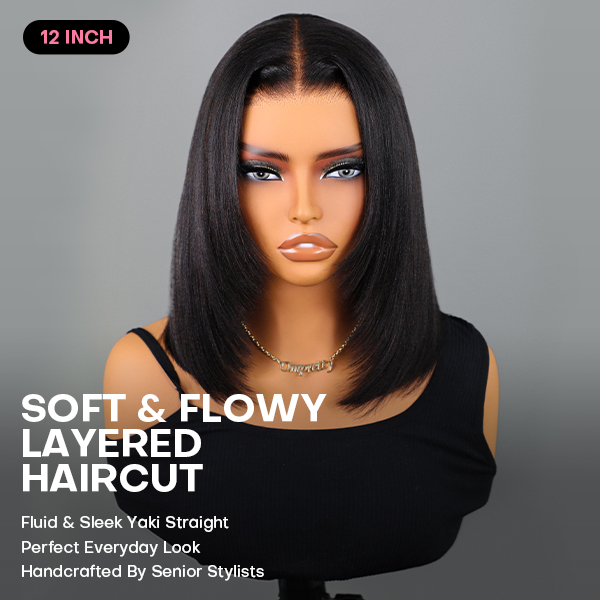 yaki straight layere t part wig bob wigs