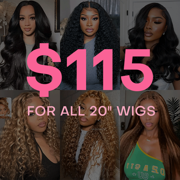 24 HRS Shipping | 20" Wear Go Glueless Wigs All $115 Super Flash Sale Limited Time Limited Stock With Free Gifts