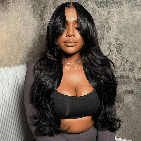 body wave glueless m cap wig layered