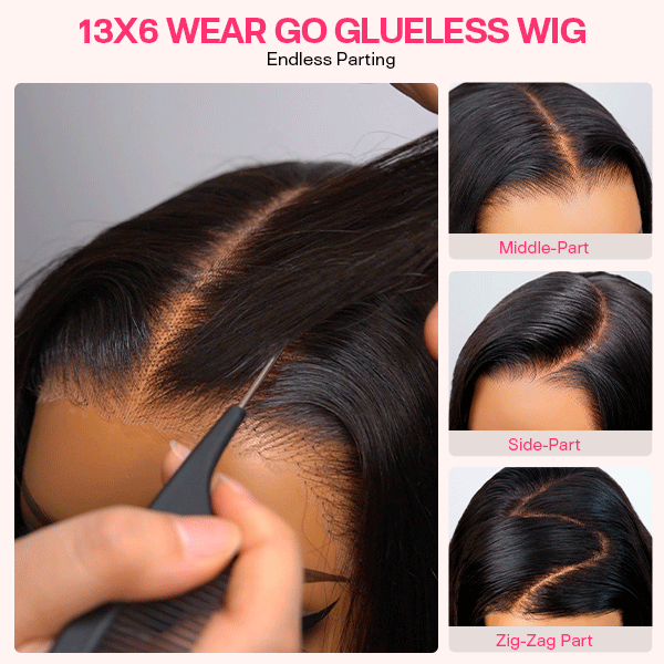 Luxury Wear Go 13x6 Silky Straight Glueless Wig HD Lace Front Wig With Invisi Draw-strings