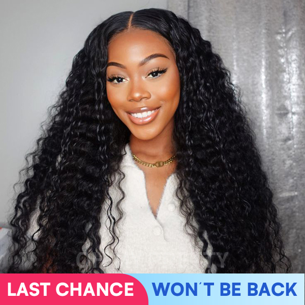 OhMyPretty Glueless Water Wave Wear Go 7x5 Lace Wig With Pre-plucked Edges Super Pre-bleached Knots Secure 3D Dome Cap