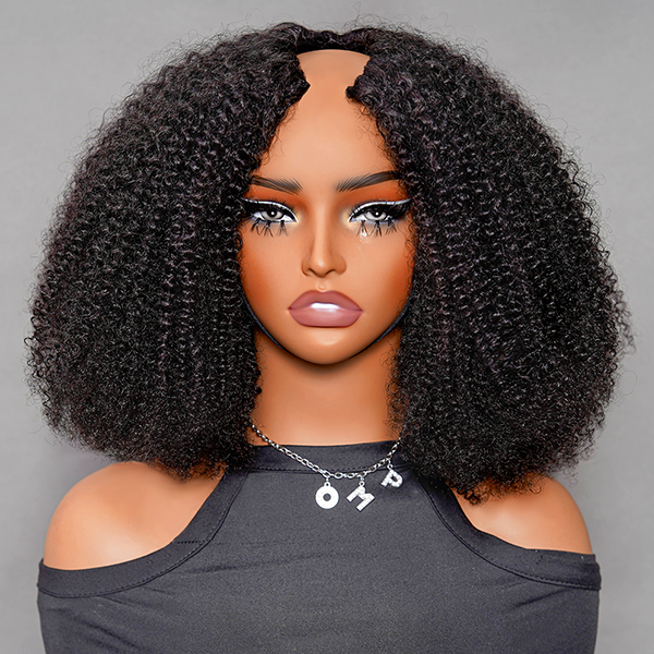 afro curly v part wigs