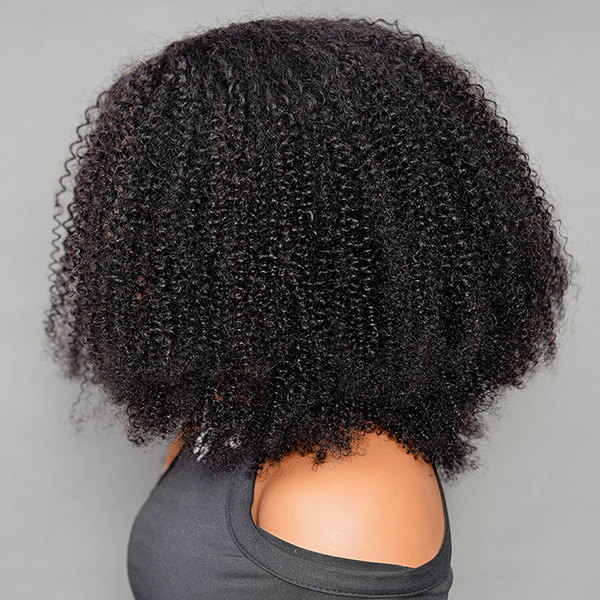 afro curly v part wigs human hair