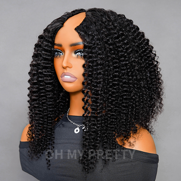 kinky curly v part wig Protective Style