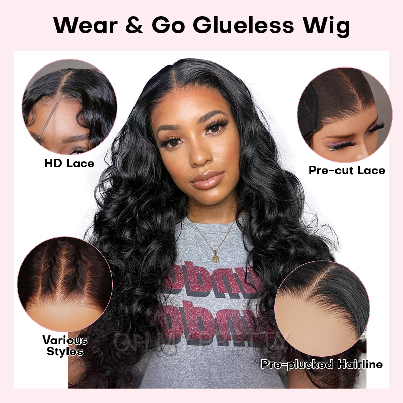 Flash Sale | Glueless Ocean Wave Wear Go 6x4 HD Lace Wig With Pre-plucked Edges