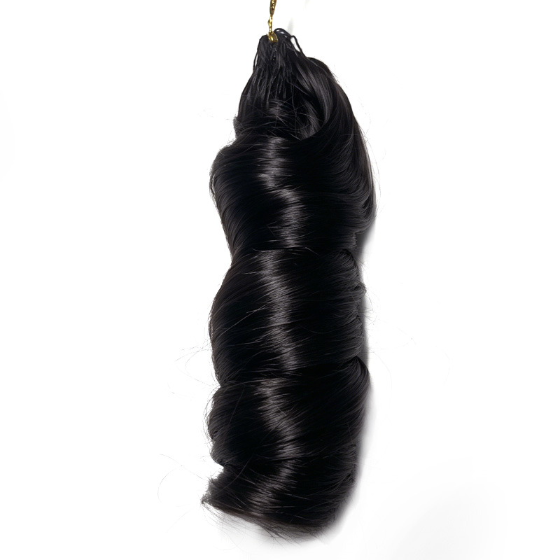 French Curl Feather Crochet Human Hair Invisible Miracle Knots Style for Boho Braids Pre-Separated Tangle Free