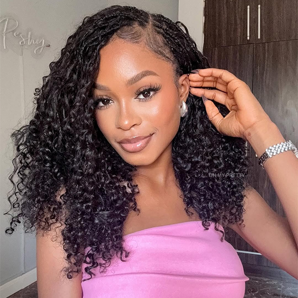 Water Wave Crochet Human Hair for Natural Boho Braids Miracle Knots Ready Time-Saving Pre-Separated Tangle Free