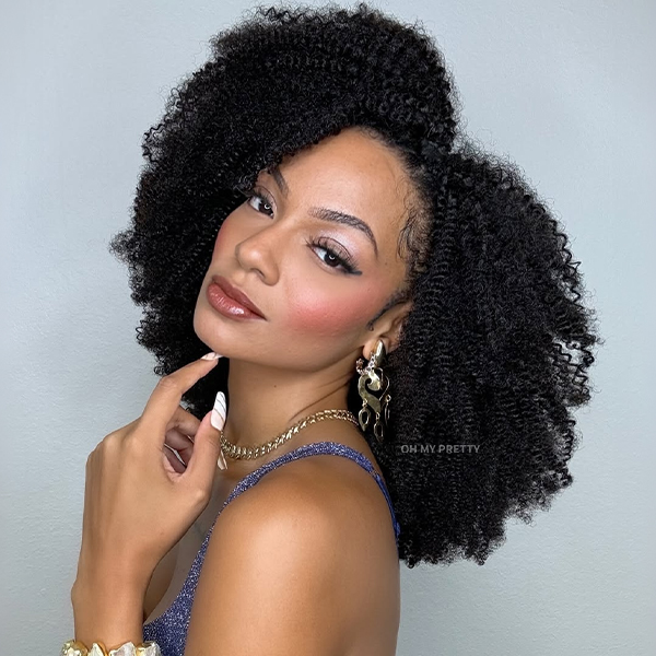 Afro Curly Crochet Human Hair for Natural Boho Braids Miracle Knots Ready Time-Saving Pre-Separated Tangle Free