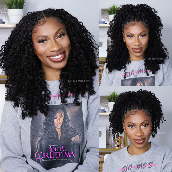 Burmese Curly Crochet Human Hair for Natural Boho Braids Miracle Knots Ready Time-Saving Pre-Separated Tangle Free