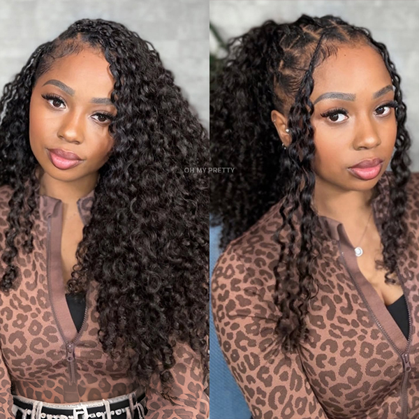 Burmese Curly Crochet Human Hair for Natural Boho Braids Miracle Knots Ready Time-Saving Pre-Separated Tangle Free