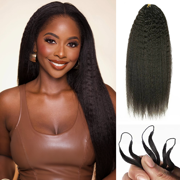 Kinky Straight Crochet Human Hair for Natural Boho Braids Miracle Knots Ready Time-Saving Pre-Separated Tangle Free