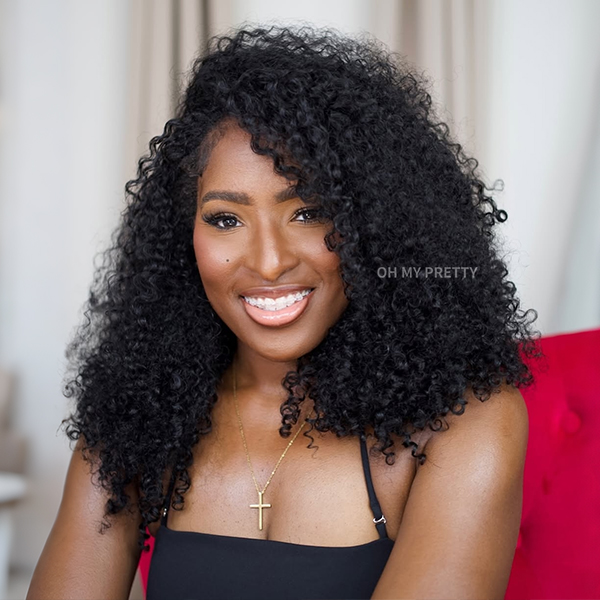 Kinky Curly Crochet Human Hair for Natural Boho Braids Miracle Knots Ready Time-Saving Pre-Separated Tangle Free