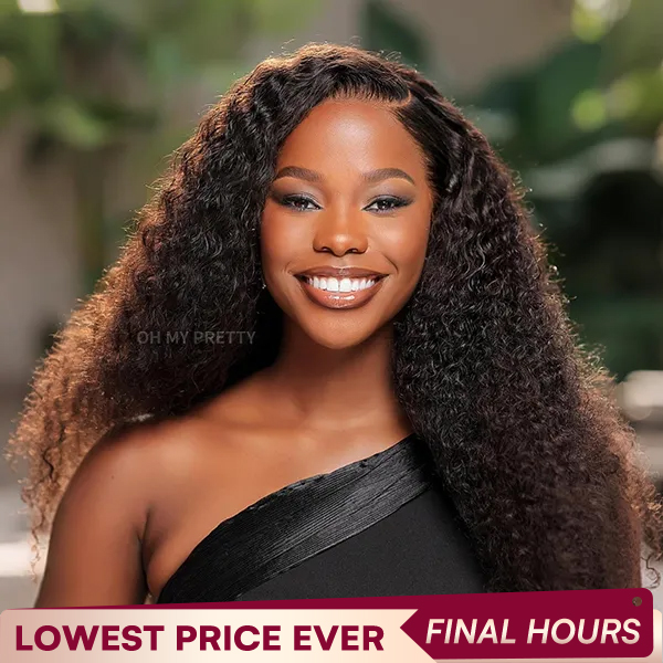 Luxury Wear Go 13x6 Kinky Curly Glueless Wig HD Lace Front Wig Real Ear To Ear With Invisi Draw-string Wig