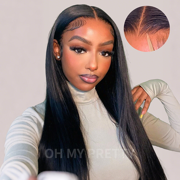Wear Go 13x6 Silky Straight Glueless Wig HD Lace Front Wig With Invisi Draw-strings