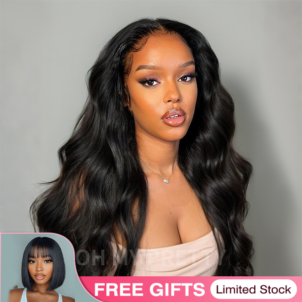 $185.12 Get 2 Wigs | Wear Go Glueless 7x5 HD Lace Body Wave Wig M Cap Pre Cut Lace with Natural Hairline Mini Knots