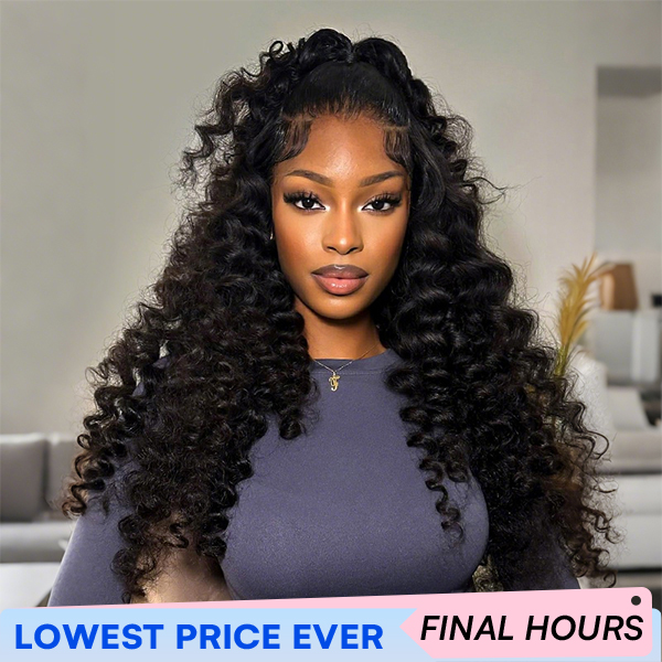 [Model Length = $130] New In Loose Curly M-Cap 9x6 Wear Go Wig Pre-Bleached Knots Loose Deep Glueless Wig
