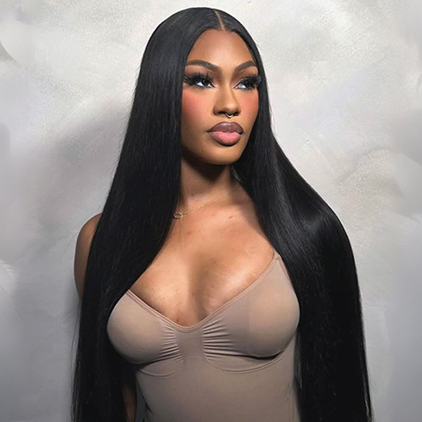 Wear Go 13x6 Silky Straight Glueless Wig HD Lace Front Wig With Invisi Draw-strings