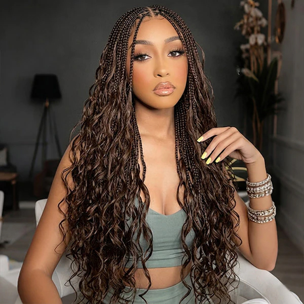 #4 Chocolate Brown Body Wave Crochet Human Hair Pre-Separated for Boho Braids & Miracle Knots Tangle Free & Reusable