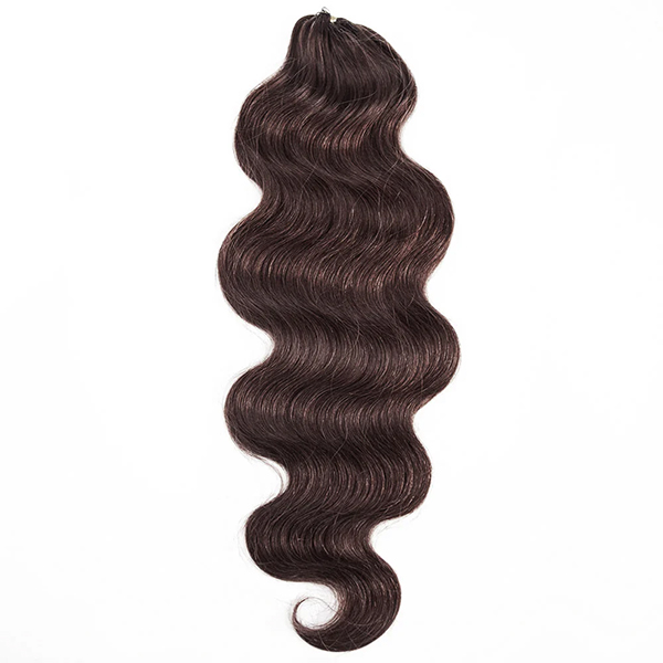 #4 Chocolate Brown Body Wave Crochet Human Hair Pre-Separated for Boho Braids & Miracle Knots Tangle Free & Reusable