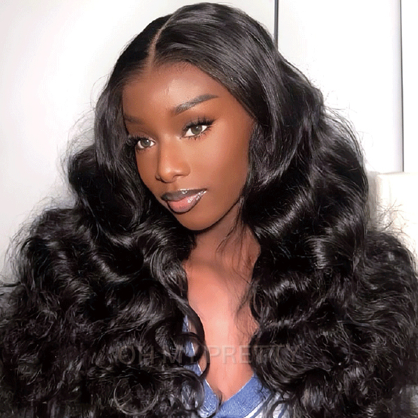 Wear Go Glueless Ocean Wave 7x5 Lace Wig With Pre-plucked Edges Invisible Knots Pre-Cut Lace 250% Density Flash Sale