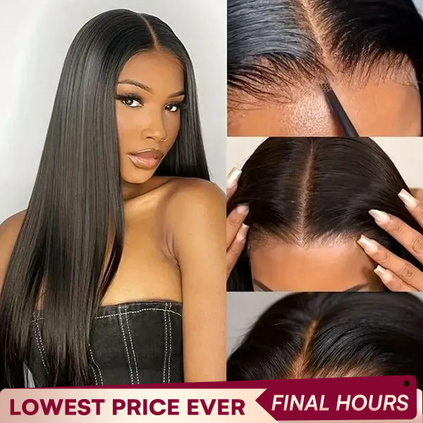 OhMyPretty Glueless Straight And Body Wave Wear Go 7x5 Lace Wig With Pre-Plucked Natual Hairline Pre-Cut Lace Tiny Knots